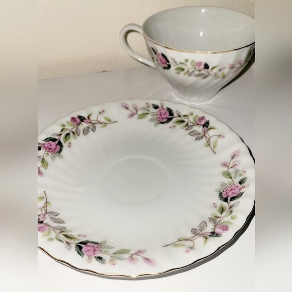 Fine China Teacup and Saucer Set Vintage Creative Fine China in Regency Rose - Picture 5 of 7